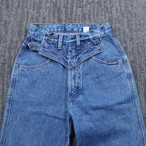 Vintage Rockies Womens Jeans Size 24 36'' Inseam Blue Denim High Waisted 90's